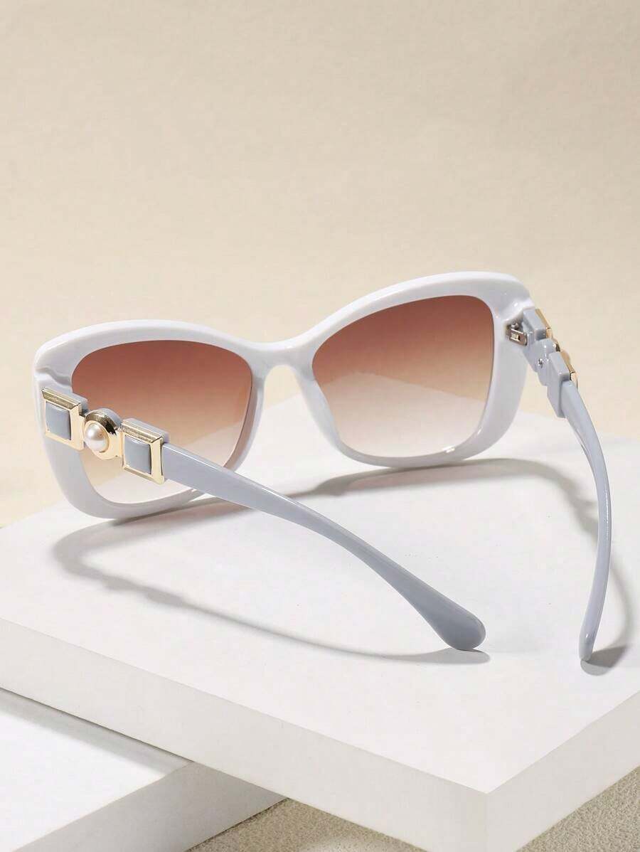 Sunglasses Cat Eye - Pearl-Inspired Acrylic Cat-Eye Fashion Glasses, Basic
