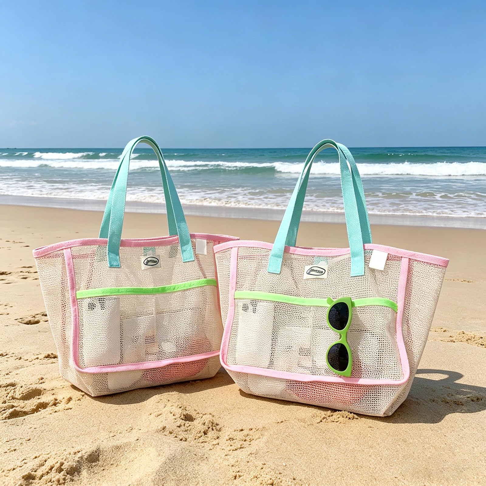 Tote Bag Beach - Beach Bags for Women Colorful Foldable