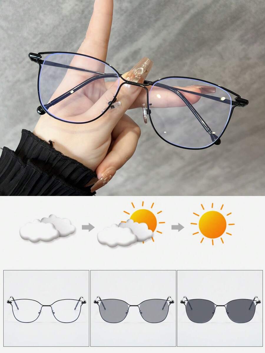 1pc Metal Cat-Eye Hollow Frame - Sunglasses Cat Eye ulasan dan harga