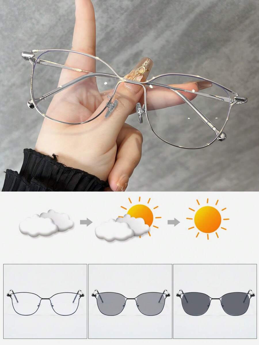 1pc Metal Cat-Eye Hollow Frame - Sunglasses Cat Eye ulasan dan harga