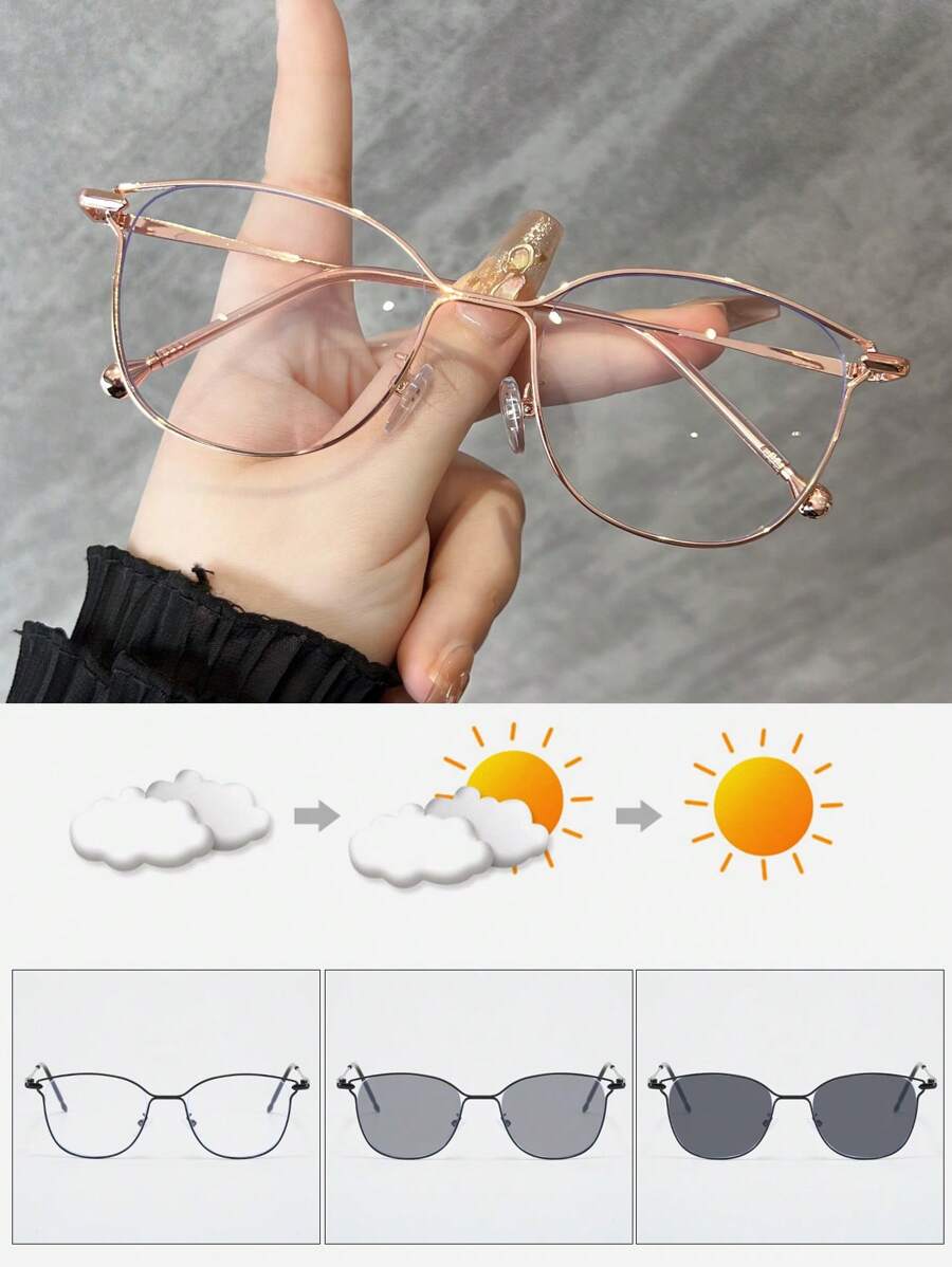 1pc Metal Cat-Eye Hollow Frame - Sunglasses Cat Eye ulasan dan harga