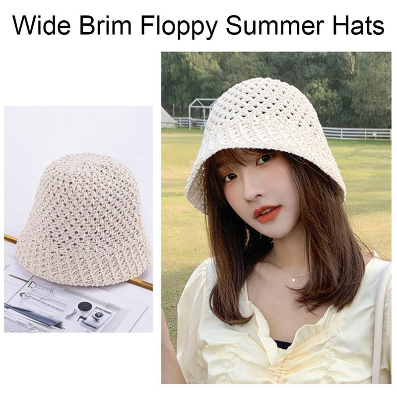 New Girls Sun Hat Wide Brim Fl - Hat Floppy Wide ulasan dan harga
