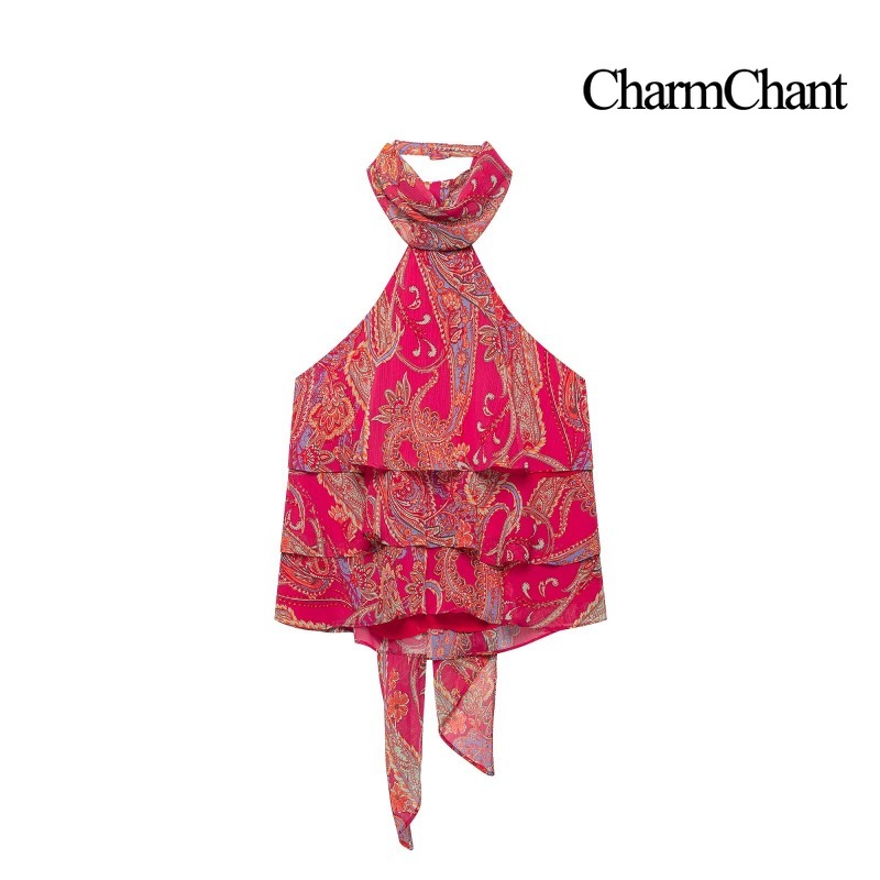 CHARMCHANT Women's Paisley Pri - Romper Floral Print ulasan dan harga