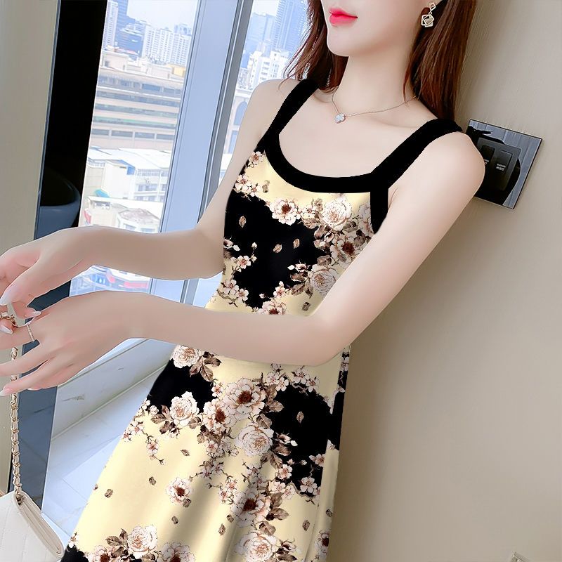 Summer Women Fashion Floral Pr - Midi Skirt Floral ulasan dan harga