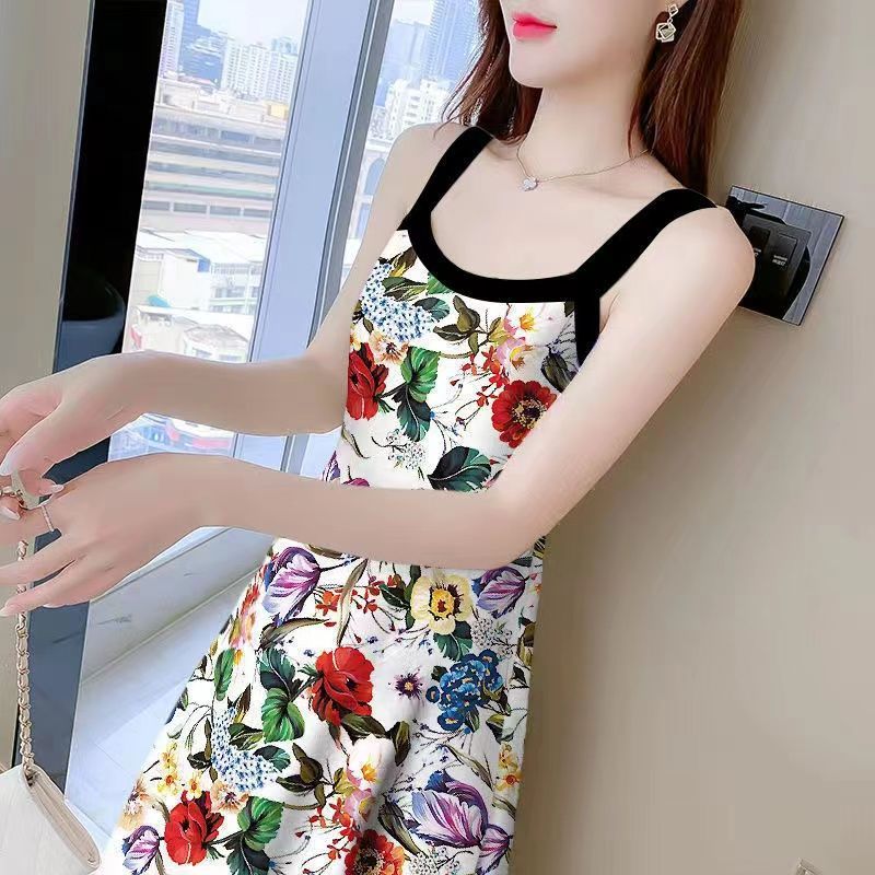 Summer Women Fashion Floral Pr - Midi Skirt Floral ulasan dan harga