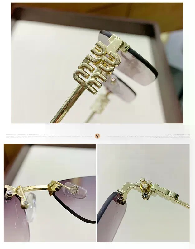 2026 New Frameless Gradient Ca - Sunglasses Cat Eye ulasan dan harga