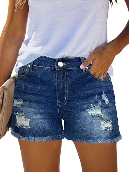 Casual Vintage Denim Shorts Hi - Shorts Denim Frayed ulasan dan harga