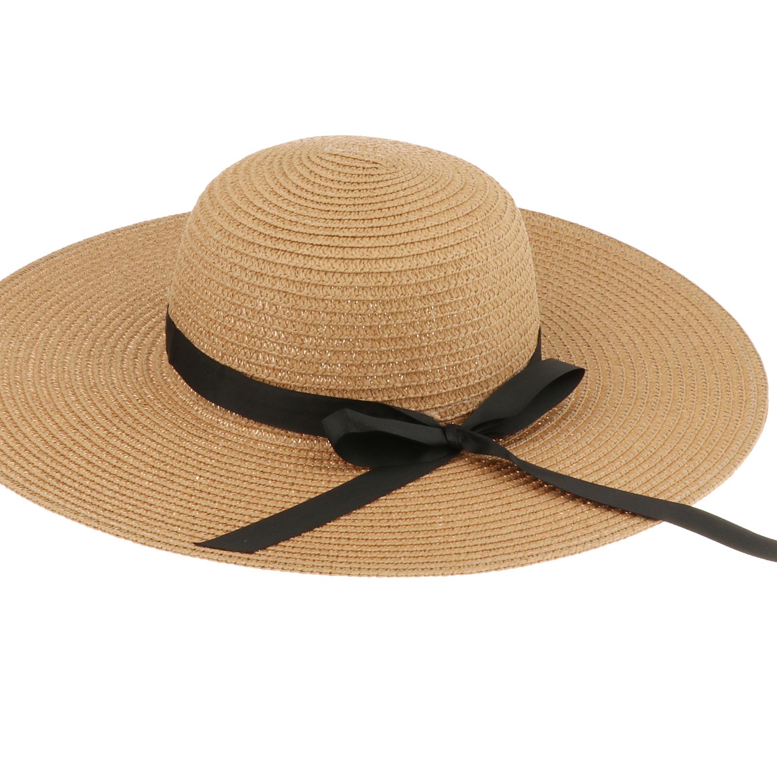 Women Summer Straw Hat Visor F - Hat Floppy Wide ulasan dan harga